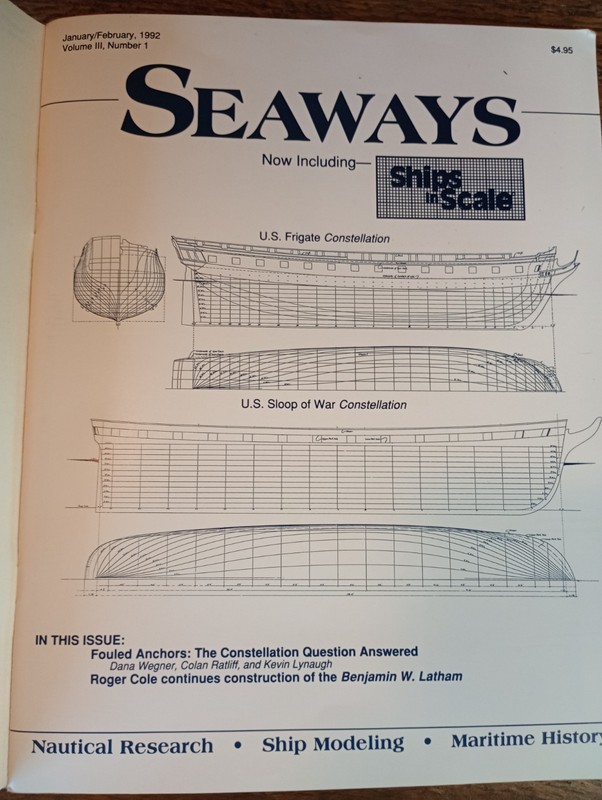 Seaways Ships in Scale Magazine - Lot Entire Year 1992.  Vol.3