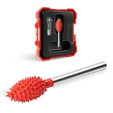 EZARC Tungsten Carbide Rotary Burr, 1/8’’ Shaft Flame Tip Wood Carvi