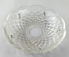 Antique Chandelier Lamp Replacement Part Crystal French Cup Bobeche 3 7/8" 5 Pin