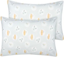 Organic Cotton Toddler Pillowcase/Travel Pillowcase Pack of 2 Set 13x18 Inches