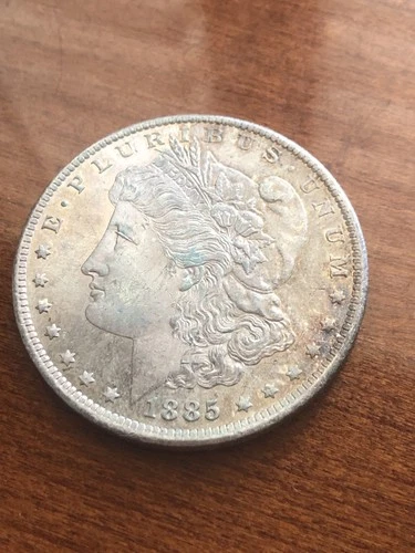 1885 O Morgan Silver Dollar - Good  and TONED Circulated US 1 Dollar Coin