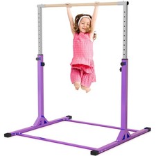 Gymnastics Bar, 3  to 5  Adjustable Height Gymnastic Horizontal Kip