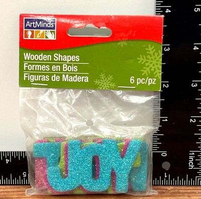 Decorative Glittery Joy Wooden Word Art Craft Embellishment 352539