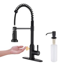 Black Touchless Kitchen Faucet Smart Motion Sensor Hands Free Single Handle...