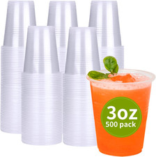 500 Pack 3 oz Plastic Cups, Bathroom Cups Disposable 3 oz, 3 Ounce Small Water C