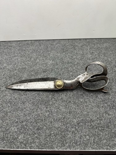 Antique scissors, R Heinisch Newark N.J. Large Tailor Scissors 14"