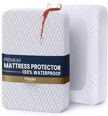 Utopia Bedding Waterproof Mattress Protector Queen Size, Premium 3D Air soft...