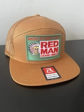 Red Man Chewing Tobacco Trucker Hat Richardson 168 Cap Flat Bill Vintage Style