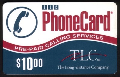 $10. Generic User Card TLC Pre-Paid Calling Services. English Expired Phone Card