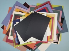 50 pcs. Mat Board Blanks Assorted Colors & Sizes Precut Artist Craft Supply Art