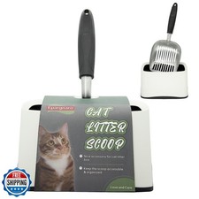 Epargnaro Heavy Duty Cat Litter Scoop with Holder - All Metal Cat Litter Scoo