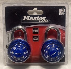 Master Lock 1530T Locker Combination Padlock 2 Locks / 1 Combo - Anti-Shim NEW 