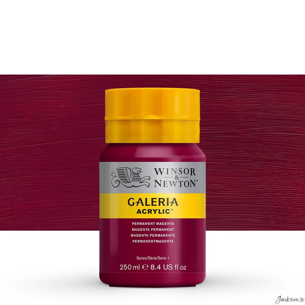 Winsor & Newton Galeria Acrylic Paint Permanent Magenta 250ml For Artist Pain...