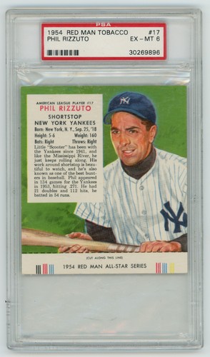 Phil Rizzuto #17 1954 Red Man Tobacco card