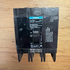 SIEMENS BQD3100 100A 3-POLE BOLT-ON CIRCUIT BREAKER, 480Y/277 14KA HACR
