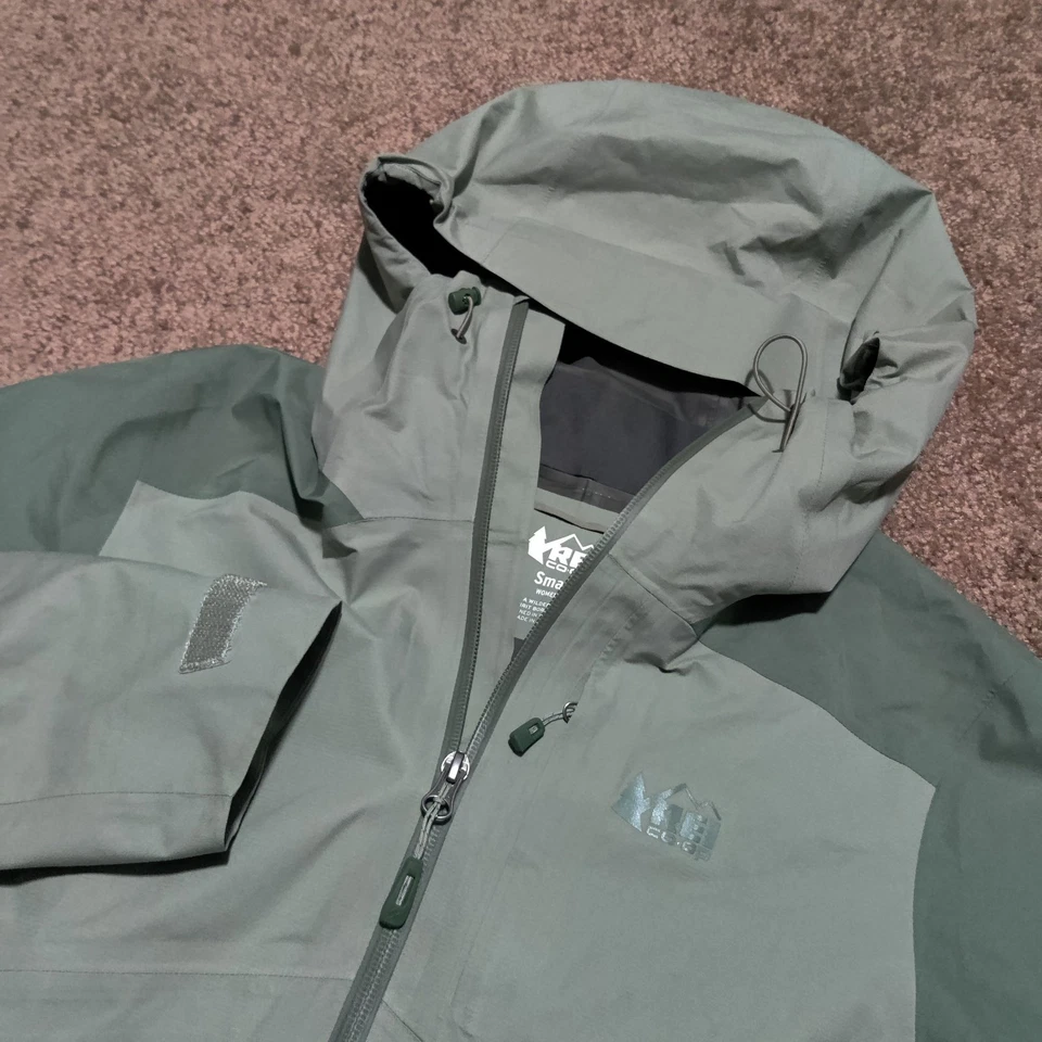 REI Co-Op Jacket Green Drypoint GTX Gore-Tex Hardshell Hooded Womens Small New - Image 2 of 4