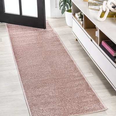 Durable Pink 2x8 Kitchen Runner Rug Pet Friendly Soft Stain Resistant Easy Care