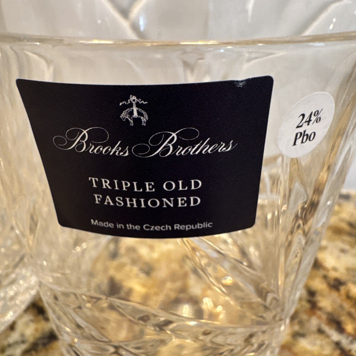 2 Brooks Brothers Triple Old Fashioned Euro Crystal Whiskey