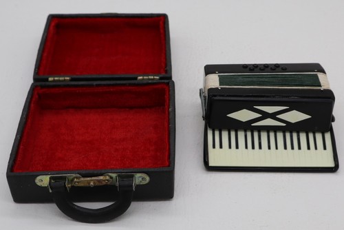 VTG Miniature Wooden Accordion in Case