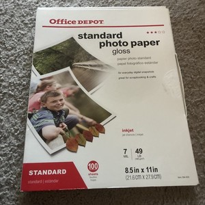 Standard Photo Paper, GlosLetter Size (8.5 x 11"), 7 Mil, 95+Sheets 