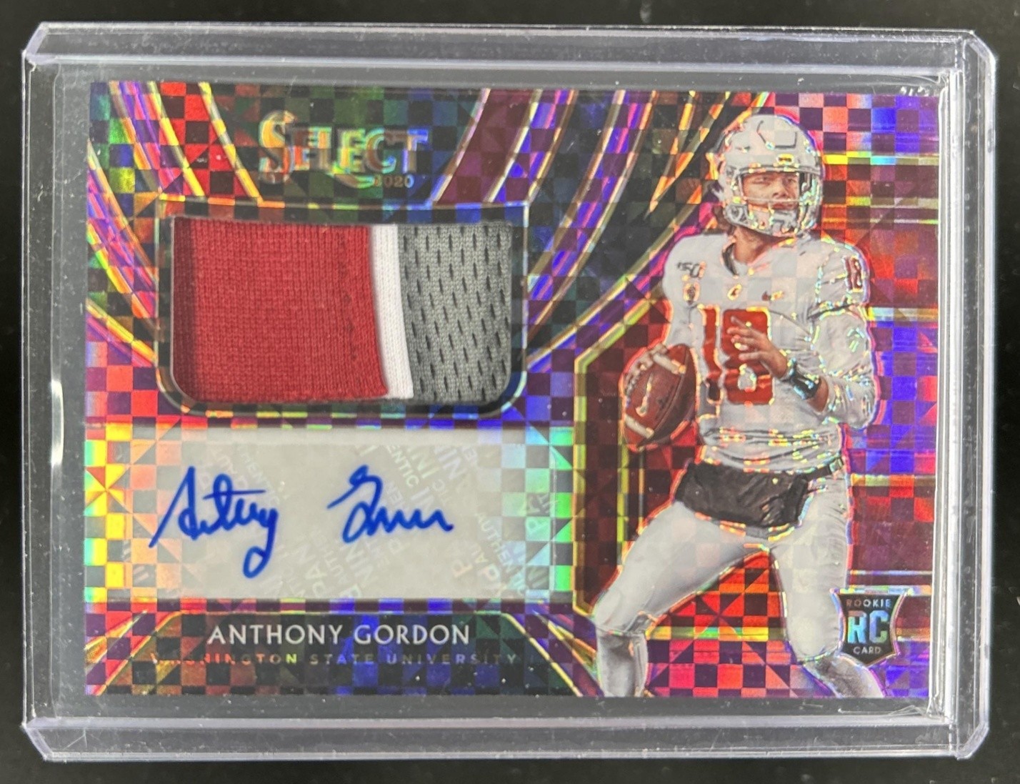 Anthony Gordon Panini Chronicles Draft Picks Select Patch Autographs #24 Purple