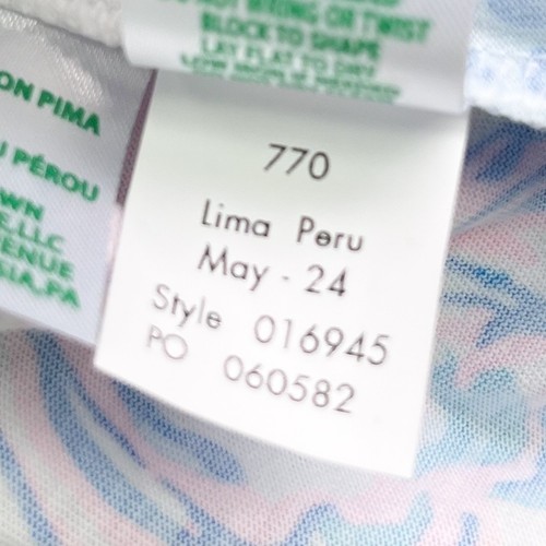 Lilly Pulitzer Dev Dress Resort White Just A Pinch Women Medium Coastal Pima - Picture 11 of 11