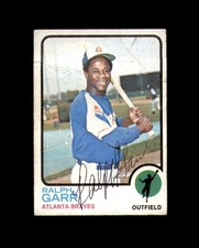 Ralph Garr Signed Original 1973 Topps Atlanta Braves Autograph