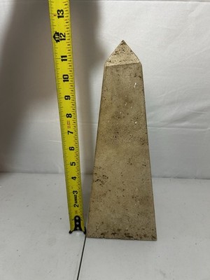 Vintage MCM Raymor Travertine Stone Obelisk Sculpture Figure Mid Century Modern