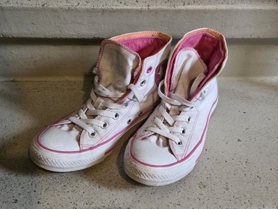 Converse All Star 39 UK6 High-Top Sneaker weiß pink Damen gut