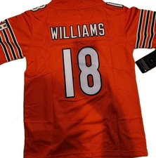 youth size chicago bears 18 caleb williams S-xl stitched customized nwt orange