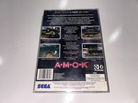 AMOK (Sega Saturn, 1995) Complete in Box CIB with Manual + Reg Card + Foam MINTY