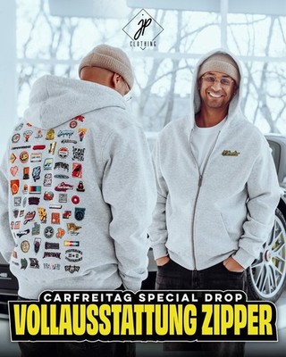 Jp Performance Vollausstattung Zipper Hoodie X XL Neu mit Etikett Patch Logos
