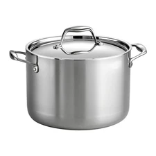 Tramontina 80116/041DS Covered Stock Pot Stainless Steel Tri-Ply Clad, 8 Quart