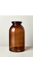 HEARTH & HAND NWT tinted glass jug vase -amber - Home Decor Vintage Look