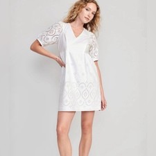 Old Navy V-Neck Eyelet Mini Dress size Large