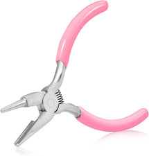 5 Inch Concave round Nose Pliers with Cutter, Mini Precision Jewelry Making Plie