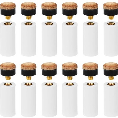 Pool Cue Tips Set mit 12  Tipps und Ferrulen Ersatz für Billard Cue Sticks op...