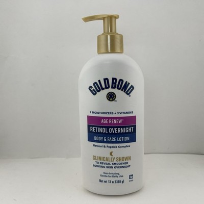 Gold Bond Age Renew RETINOL OVERNIGHT Body & Face Lotion Moisturizer, 13 oz