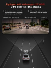 Dash Cam Auto 1080p WIFI Mini Senza Fili 120° Registrazione Notturna Auto - Miniatura 5