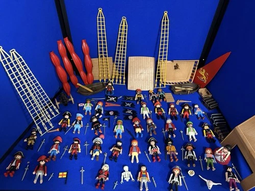Playmobil Vintage Pirates Ship Mast Boat Castle Figure Weapons Accessories Lot