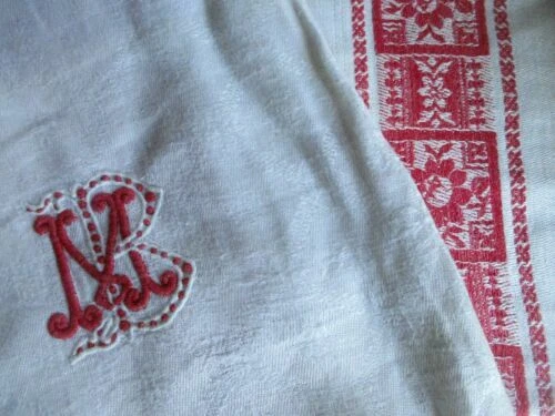 Textiles anciens du XXe siècle serviettes rouges