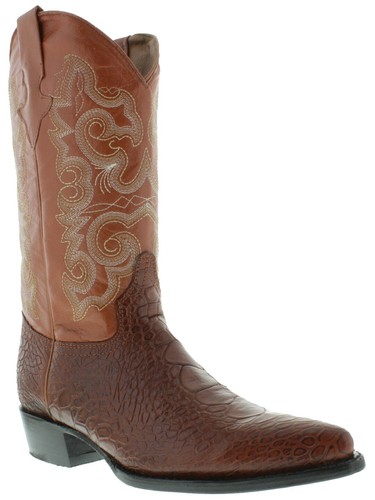 Mens Cognac Cowboy Boots Leather Sea 