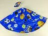 Small Kids Rain Hat CHOOSE Orange Dinos, Blue Sports, Orange Penguin, Green Frog - Picture 6 of 9