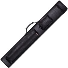 OKKO Billiard Pool Cue Hard Oval Deluxe Case Faux Crocodile Leather Black 2x4