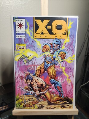 X-O Manowar 14 And 15 + 2 Promo Cards Signed By Bart Sears. Valiant Comics COA.