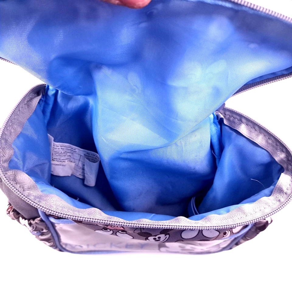 Bolsa de fraldas de ombro Disney bebê Mickey Mouse cabeças bolso isolado 9x9x4” - Imagem 4 de 4