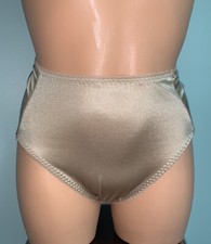 Vanity Fair Shiny Stretch Satin Light Shaping S Shaper Girdle Panties Hi-Cut