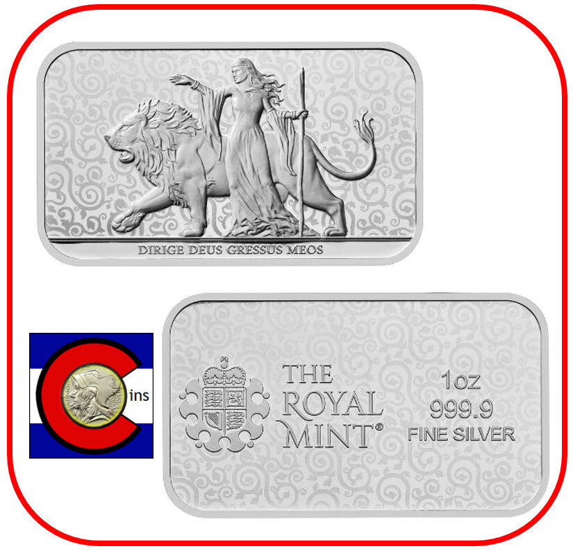 2024 Great Britain Una and the Lion 1 oz 0.9999 Silver Bar