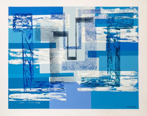 Irene Rice Pereira, Landscape of the Absolute, Screenprint Poster - Bild 1 von 3