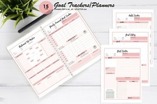 Printable Goal Planner Set in A4, A5 and US Letter size PDF